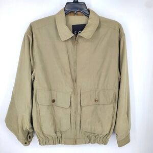 Vintage London Fog Men's Jacket Size Small Green Lightweight Full Zip